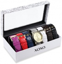 XOXO Women's XO9027 Seven Color Snake Interchangeable Strap Set Watch