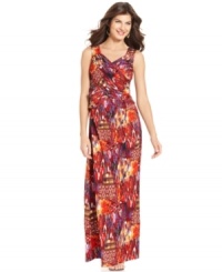 Wide, bra-friendly straps and an eye-pleasing print make Elementz' petite maxi dress memorable! Dress it up with bejeweled accessories for a summer outing. Wide, bra-friendly straps and an eye-pleasing print make Elementz' petite maxi dress memorable! Dress it up with bejeweled accessories for a summer outing.