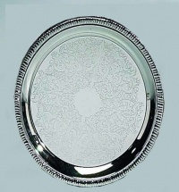 8 SILVER ROUND TRAY 8 SILVER ROUND TRAY
