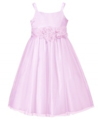 She'll be a precious eyeful that's perfectly aisle ready in this timeless flower girl dress by Bonnie Jean. (Clearance) She'll be a precious eyeful that's perfectly aisle ready in this timeless flower girl dress by Bonnie Jean. (Clearance)