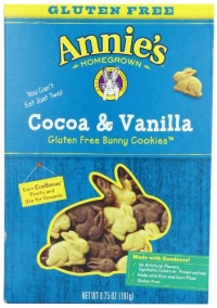 Annie's Homegrown Gluten Free Cocoa & Vanilla Bunny Cookies, 6.75-Ounce Boxes (Pack of 6) Annie's Homegrown Gluten Free Cocoa & Vanilla Bunny Cookies, 6.75-Ounce Boxes (Pack of 6)