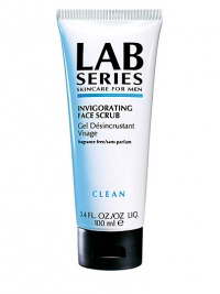 Energizing gel scrub for smoother, clearer skin and closer shaves. Actively exfoliates to smooth skin's texture. Unclogs pores. Preps face for shaving. For normal/oily skin. 3.4 oz. 