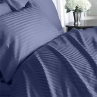 1200 Thread Count Olympic Queen 4pc Bed Sheet Set 100% Egyptian Cotton Deep Pocket 1200 TC Stripe Navy 1200 Thread Count Olympic Queen 4pc Bed Sheet Set 100% Egyptian Cotton Deep Pocket 1200 TC Stripe Navy