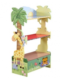 Teamson Kids Boys Boys Bookshelf/Bookcase - Sunny Safari Room Collection Teamson Kids Boys Boys Bookshelf/Bookcase - Sunny Safari Room Collection