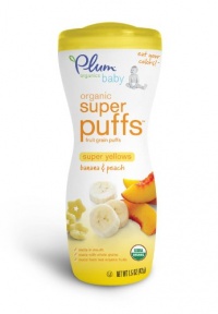 Plum Organics Super Puffs Yellow, Banana & Peach, 1.5-Ounce (Pack of 4) Plum Organics Super Puffs Yellow, Banana & Peach, 1.5-Ounce (Pack of 4)