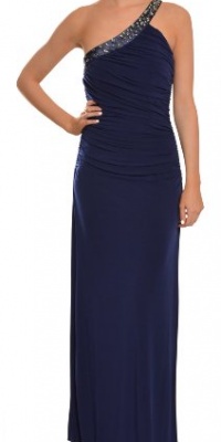 Laundry Women's Embellished Jersey Knit Ruched One Shoulder Evening Gown 6 Ink Blot Laundry Women's Embellished Jersey Knit Ruched One Shoulder Evening Gown 6 Ink Blot