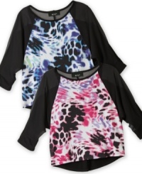 Hang loose. Colorful prints and a lightweight style give these shirts from BCX a fun style to complement her looks. (Clearance) Hang loose. Colorful prints and a lightweight style give these shirts from BCX a fun style to complement her looks. (Clearance)