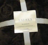 Lauren Ralph Lauren Classic Micro Mink Queen Blanket - Coffee Bean 90 X 90 Lauren Ralph Lauren Classic Micro Mink Queen Blanket - Coffee Bean 90 X 90