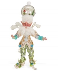 A model of wintertime whimsy, this Mark Roberts fairy dons a hat that doubles as a snow globe, plus a spectacular green and gold ensemble. Shake things up by adjusting his flexible arms and legs in countless configurations. A model of wintertime whimsy, this Mark Roberts fairy dons a hat that doubles as a snow globe, plus a spectacular green and gold ensemble. Shake things up by adjusting his flexible arms and legs in countless configurations.