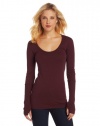 Alternative Women's Scoop Neck Tee With Rib Sleeve