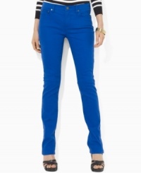 Designed with a sleek straight leg, Lauren Jeans Co.'s timeless petite pant is crafted with a hint of stretch to flatter the figure. Designed with a sleek straight leg, Lauren Jeans Co.'s timeless petite pant is crafted with a hint of stretch to flatter the figure.