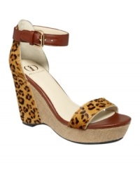 Pony up and start strutting. With pony-print accents and a jute-covered platform, the Liliana wedge sandals by Kelsi Dagger are worth every penny. Pony up and start strutting. With pony-print accents and a jute-covered platform, the Liliana wedge sandals by Kelsi Dagger are worth every penny.