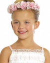 KID Collection Girls Angelic Organza Rose Flower Girl Halo Pink (kid CR52)