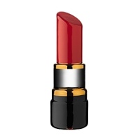 Add a bold, feminine element to your vanity or dressing area with this bright-red lipstick sculpture, interpreted in heavy crystal by Asa Jungnelius. Add a bold, feminine element to your vanity or dressing area with this bright-red lipstick sculpture, interpreted in heavy crystal by Asa Jungnelius.