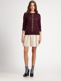 Made from an exquisite wool blend, a knit skirt featuring cable-knit and ribbed trim.Pull-on styleRibbed trimAbout 23 longWool/nylonDry clean ImportedSIZE & FIT Model shown is 5'10 (177cm) wearing a US size Small. Made from an exquisite wool blend, a knit skirt featuring cable-knit and ribbed trim.Pull-on styleRibbed trimAbout 23 longWool/nylonDry clean ImportedSIZE & FIT Model shown is 5'10 (177cm) wearing a US size Small.