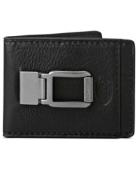 Carry your bills in style with this casually cool bi-fold wallet from Fossil. Crafted from rich leather, it features a metal money clip and detail stitching. Carry your bills in style with this casually cool bi-fold wallet from Fossil. Crafted from rich leather, it features a metal money clip and detail stitching.