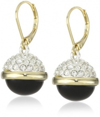 Anne Klein Caelestia Gold-Tone Jet and Crystal Drop Earrings Anne Klein Caelestia Gold-Tone Jet and Crystal Drop Earrings