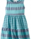 Splendid Littles Baby-girls Newborn Marseille Chambray Stripe Dress, Aquatic, 6-12 Months