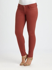 Stretch-cotton jeans offering the requisite fits-like-a-glove look. You will love how these jeans complement your curves.Button closureZip flyBelt loopsFront and back pocketsInseam, about 29Rise, about 1281% cotton/17% polyester/2% elastaneMachine washMade in USA Stretch-cotton jeans offering the requisite fits-like-a-glove look. You will love how these jeans complement your curves.Button closureZip flyBelt loopsFront and back pocketsInseam, about 29Rise, about 1281% cotton/17% polyester/2% elastaneMachine washMade in USA