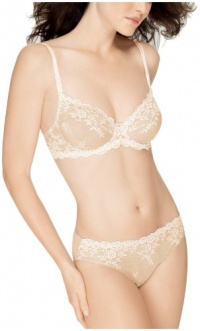 Wacoal Women's Embrace Lace Bikini, Naturally Nude/Ivory, Large Wacoal Women's Embrace Lace Bikini, Naturally Nude/Ivory, Large