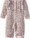 Carter's Watch the Wear Baby-Girls Newborn Kitten Leopard Coverall, Light Pink, 0-3 Months