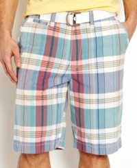 These plaid print shorts from Nautica will have you ready for summer style. These plaid print shorts from Nautica will have you ready for summer style.