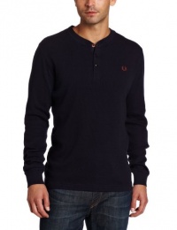 Fred Perry Men's Long Sleeve Waffle Henley T-Shirt Fred Perry Men's Long Sleeve Waffle Henley T-Shirt