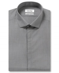 Top up with texture. This micro-check shirt from Calvin Klein adds a cool visual to any look. Top up with texture. This micro-check shirt from Calvin Klein adds a cool visual to any look.