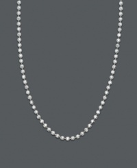 Showcasing a pendant or shining alone, this versatile bead chain crafted from 14k white gold is always picture perfect. Adjustable. Approximate length: 16-20 inches. Showcasing a pendant or shining alone, this versatile bead chain crafted from 14k white gold is always picture perfect. Adjustable. Approximate length: 16-20 inches.