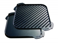 Lodge Logic Single Burner Reversible Grill / Griddle - 10-1/2-by-10-1/2 Lodge Logic Single Burner Reversible Grill / Griddle - 10-1/2-by-10-1/2