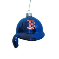 Kurt Adler 5-Inch Glass Red Sox Batting Helmet Ornament Kurt Adler 5-Inch Glass Red Sox Batting Helmet Ornament