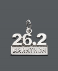 Celebrate the ultimate test of endurance. Rembrandt charm features a 26.2 Marathon design crafted in sterling silver. Approximate drop: 3/4 inch. Celebrate the ultimate test of endurance. Rembrandt charm features a 26.2 Marathon design crafted in sterling silver. Approximate drop: 3/4 inch.