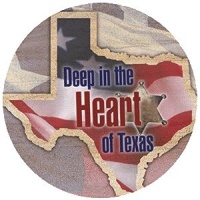 Set of Four Deep in the Heart of TX - Flag Drink Coasters - Style TS2212