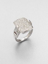 From the Classic Chain Collection. This nature-inspired style from a socially and environmentally responsible brand features brilliant pavé diamonds set in sterling silver with a detailed shank. Diamonds, 1.16 tcwSterling silverWidth, about .7Imported From the Classic Chain Collection. This nature-inspired style from a socially and environmentally responsible brand features brilliant pavé diamonds set in sterling silver with a detailed shank. Diamonds, 1.16 tcwSterling silverWidth, about .7Imported