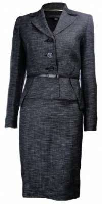 Anne Klein Classic Fit Urban Gem Skirt Suit Onyx Multi