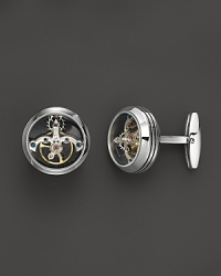 TF Est. 1968 Polished Stainless Steel Tourbillon Cufflinks