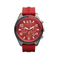Armani Exchange Chronograph Red Dial Red Rubber Mens Watch AX1252 Armani Exchange Chronograph Red Dial Red Rubber Mens Watch AX1252