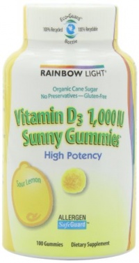Rainbow Light Vitamin D3, 1000 IU Sunny Gummy, 100-Count Rainbow Light Vitamin D3, 1000 IU Sunny Gummy, 100-Count