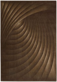 Nourison Zanibar Solid Wave Chocolate 5.6-Feet by 7.5-Feet Polyacrylic Area Rug Nourison Zanibar Solid Wave Chocolate 5.6-Feet by 7.5-Feet Polyacrylic Area Rug