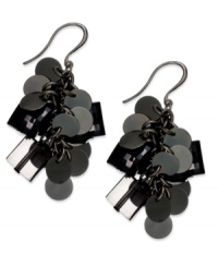 Shake things up with these drop earrings from Charter Club. Clusters of jet acrylic beads add allure to an already stylish look. Crafted in hematite tone mixed metal. Approximate drop: 2 inches. Shake things up with these drop earrings from Charter Club. Clusters of jet acrylic beads add allure to an already stylish look. Crafted in hematite tone mixed metal. Approximate drop: 2 inches.