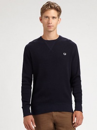Classic fitting crewneck lends a carefree, casual tone to your weekend basics, rendered in lightweight cotton for extended wear and comfort.CrewneckRibbed knit cuffs and hemCottonDry cleanImported Classic fitting crewneck lends a carefree, casual tone to your weekend basics, rendered in lightweight cotton for extended wear and comfort.CrewneckRibbed knit cuffs and hemCottonDry cleanImported