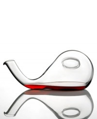 Get serious about wine with the playfully shaped Escargot decanter from Riedel. Designed for efficiency, this unique vessel decants wine first as it's poured from the bottle, then again when it's transferred to a glass. Get serious about wine with the playfully shaped Escargot decanter from Riedel. Designed for efficiency, this unique vessel decants wine first as it's poured from the bottle, then again when it's transferred to a glass.