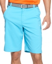 Keep your cool on the course with these Puma golf shorts featuring moisture management technology. Keep your cool on the course with these Puma golf shorts featuring moisture management technology.