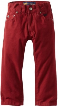 Wes and Willy Boys 2-7 Twill Jean, Red, 3T