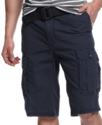 Keep your signature style intact as temperatures rise with these cargo shorts from DKNY. Keep your signature style intact as temperatures rise with these cargo shorts from DKNY.