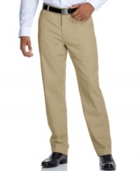 Crafted in a comfortable, updated cotton twill, these smooth John Ashford pants put a modern twist on any dressed-up look. Crafted in a comfortable, updated cotton twill, these smooth John Ashford pants put a modern twist on any dressed-up look.