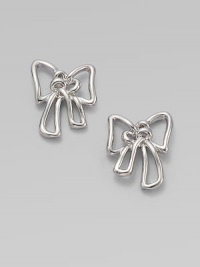 A pretty design with a touch of whimsy. Argento plated brassSize, about ½Bolt clutch post backImported A pretty design with a touch of whimsy. Argento plated brassSize, about ½Bolt clutch post backImported