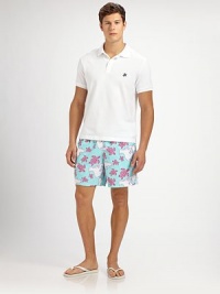 Enjoy endless summer-style in this classic pique polo with chest embroidered detail.Three-button placketCottonMachine washImported Enjoy endless summer-style in this classic pique polo with chest embroidered detail.Three-button placketCottonMachine washImported