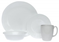 Corelle Livingware Winter Frost 16-Piece Dinnerware Set, Service for 4