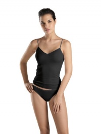 Hanro Women's Simply Satin Cotton Camisole, Black, Small Hanro Women's Simply Satin Cotton Camisole, Black, Small